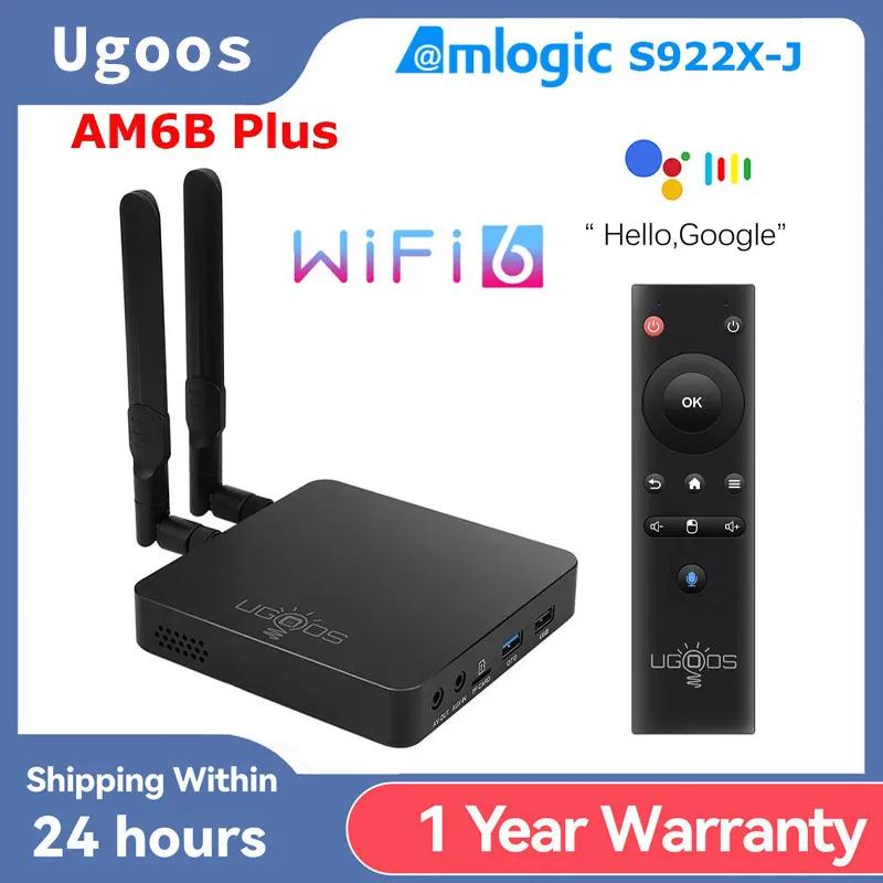Ugoos Amlogic S922X-J  ڽ, ȵ̵ 9, LPDDR4, 4GB RAM, 32GB ROM, 4K ̵ ÷̾, 2.4, 5G, 1000M, AM6B ÷,  6, 2.2G